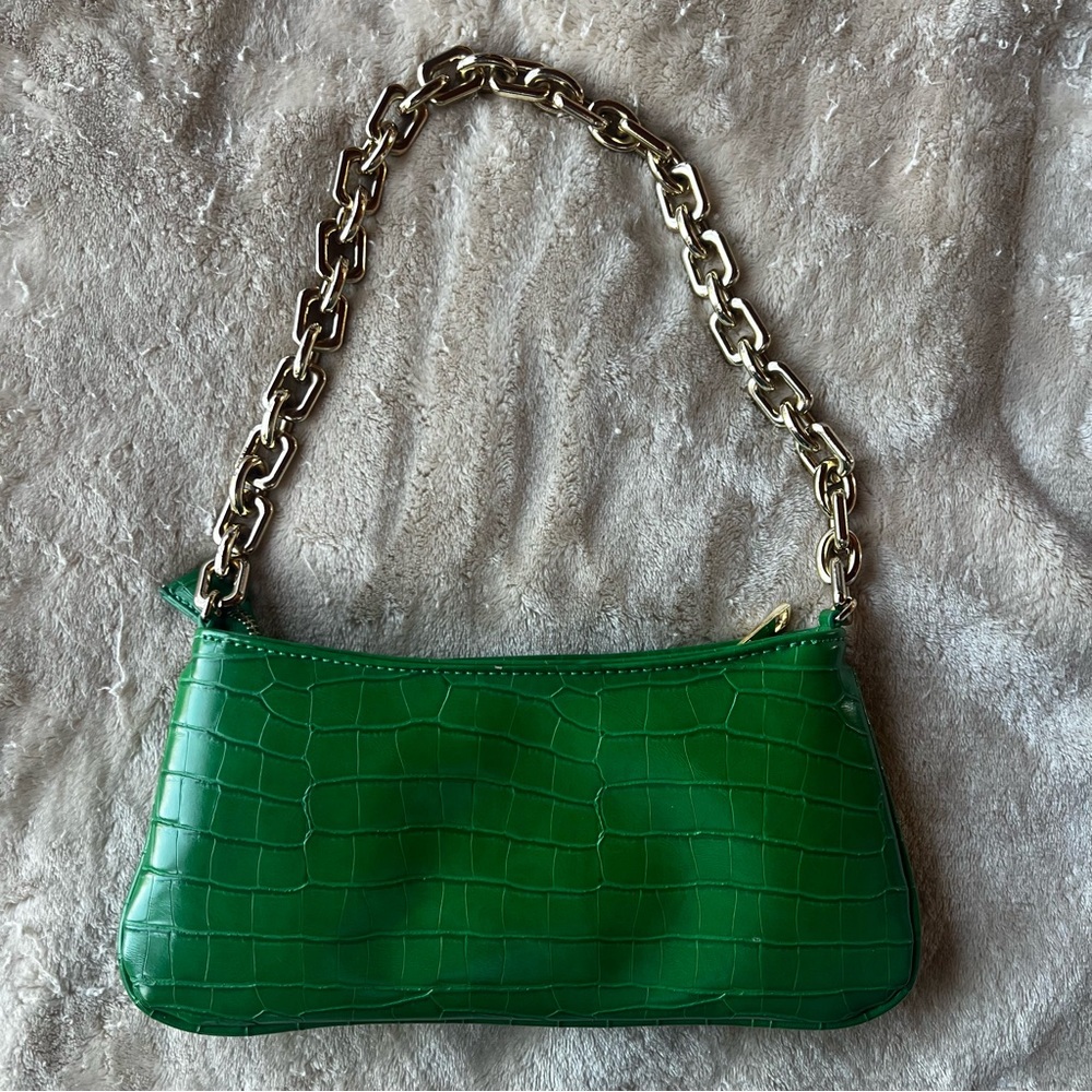Zara Green and Gold Bag
